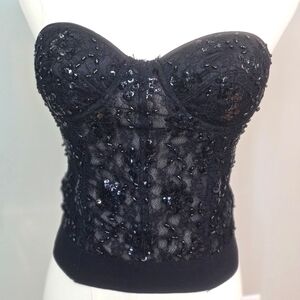 Buffalo by David Bitton Black Bustier Style Top